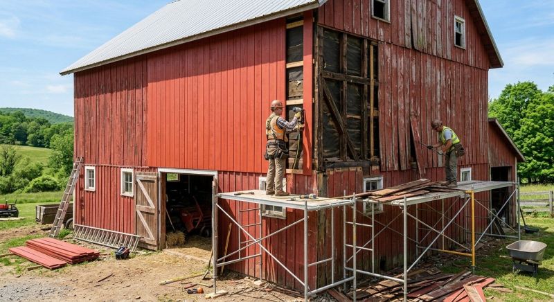 Barn Siding Replacement in Lawrenceville, GA