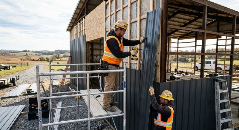 Metal Barn Siding Installation in Cobb County, GA