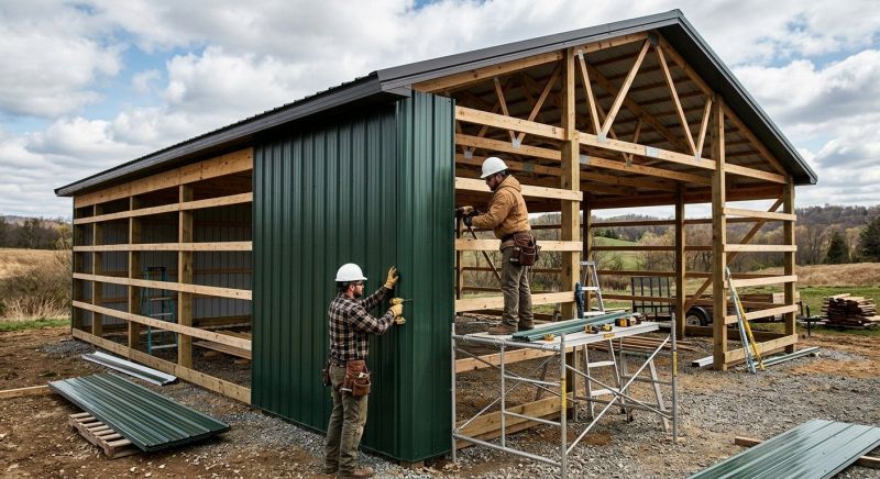 Pole Barn Siding Installation in Cobb County, GA